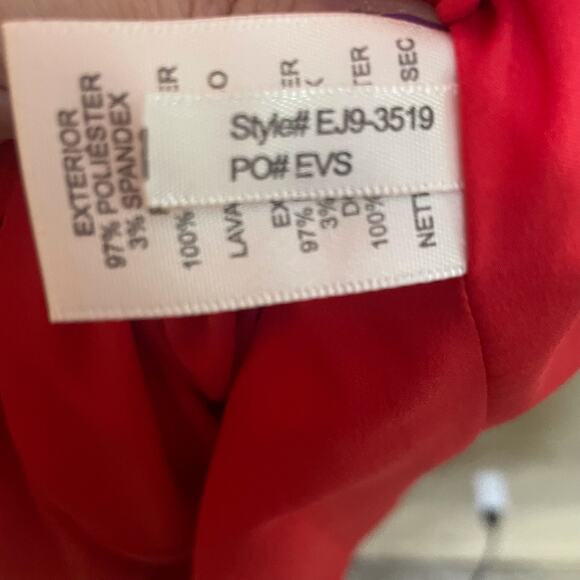 Eliza J Red high low v neck fit and flare midi dress Size 4 holiday party - Picture 5 of 5